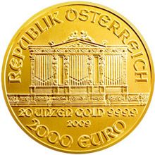 Otevřete Wiener Philharmoniker  20 Oz - Investiční zlatá mince