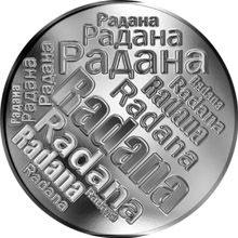Česká jména - Radana - velká stříbrná medaile 1 Oz