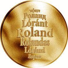 Česká jména - Roland - zlatá medaile