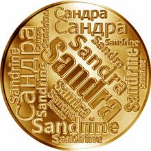 Česká jména - Sandra - velká zlatá medaile 1 Oz