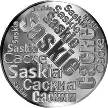 Česká jména - Saskie - velká stříbrná medaile 1 Oz