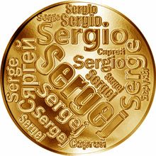 Česká jména - Sergej - velká zlatá medaile 1 Oz