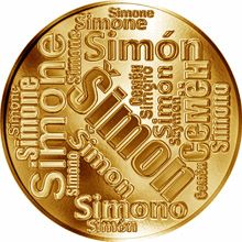 Česká jména - Šimon - velká zlatá medaile 1 Oz