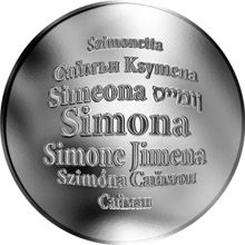 Česká jména - Simona - velká stříbrná medaile 1 Oz