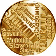 Česká jména - Slavomír - velká zlatá medaile 1 Oz