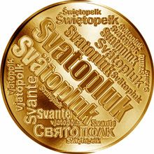 Česká jména - Svatopluk - velká zlatá medaile 1 Oz