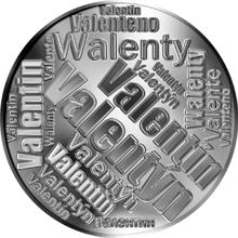 Česká jména - Valentýn - velká stříbrná medaile 1 Oz