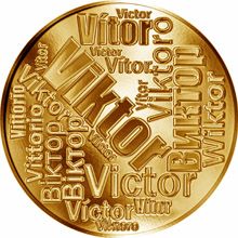 Česká jména - Viktor - velká zlatá medaile 1 Oz