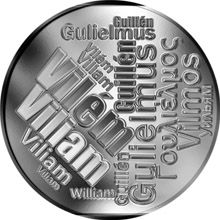 Česká jména - Vilém - velká stříbrná medaile 1 Oz