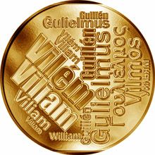 Česká jména - Vilém - velká zlatá medaile 1 Oz
