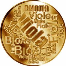 Česká jména - Viola - velká zlatá medaile 1 Oz