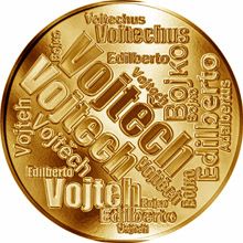 Česká jména - Vojtěch - velká zlatá medaile 1 Oz