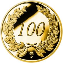 Zlatý dukát k životnímu výročí 100 let Proof