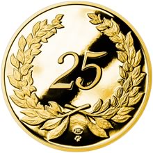 Zlatý dukát k životnímu výročí 25 let Proof