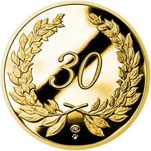 Zlatý dukát k životnímu výročí 30 let Proof