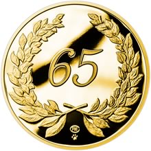 Zlatý dukát k životnímu výročí 65 let Proof