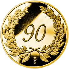 Zlatý dukát k životnímu výročí 90 let Proof