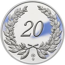 Medaile k životnímu výročí 20 let - 1 Oz stříbro Proof