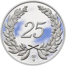 Medaile k životnímu výročí 25 let - 1 Oz stříbro Proof