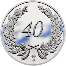 Medaile k životnímu výročí 40 let - 1 Oz stříbro Proof