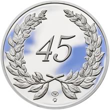 Medaile k životnímu výročí 45 let - 1 Oz stříbro Proof