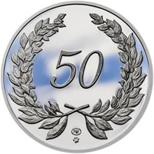 Medaile k životnímu výročí 50 let - 1 Oz stříbro Proof
