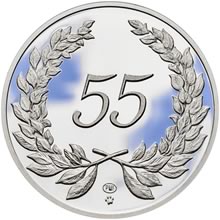 Medaile k životnímu výročí 55 let - 1 Oz stříbro Proof