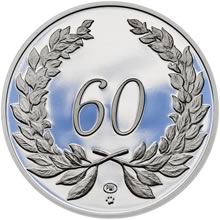 Medaile k životnímu výročí 60 let - 1 Oz stříbro Proof