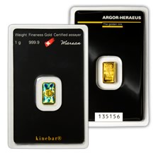 Otevřete Argor-Heraeus SA 1 gram - KINEBAR - Investiční zlatý slitek