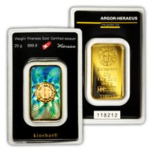 Otevřete Argor Heraeus SA 20 gramů KINEBAR - Investiční zlatý slitek