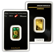 Otevřete Argor-Heraeus SA 5 gram - KINEBAR - Investiční zlatý slitek
