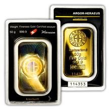 Otevřete Argor Heraeus SA 50 gramů KINEBAR - Investiční zlatý slitek