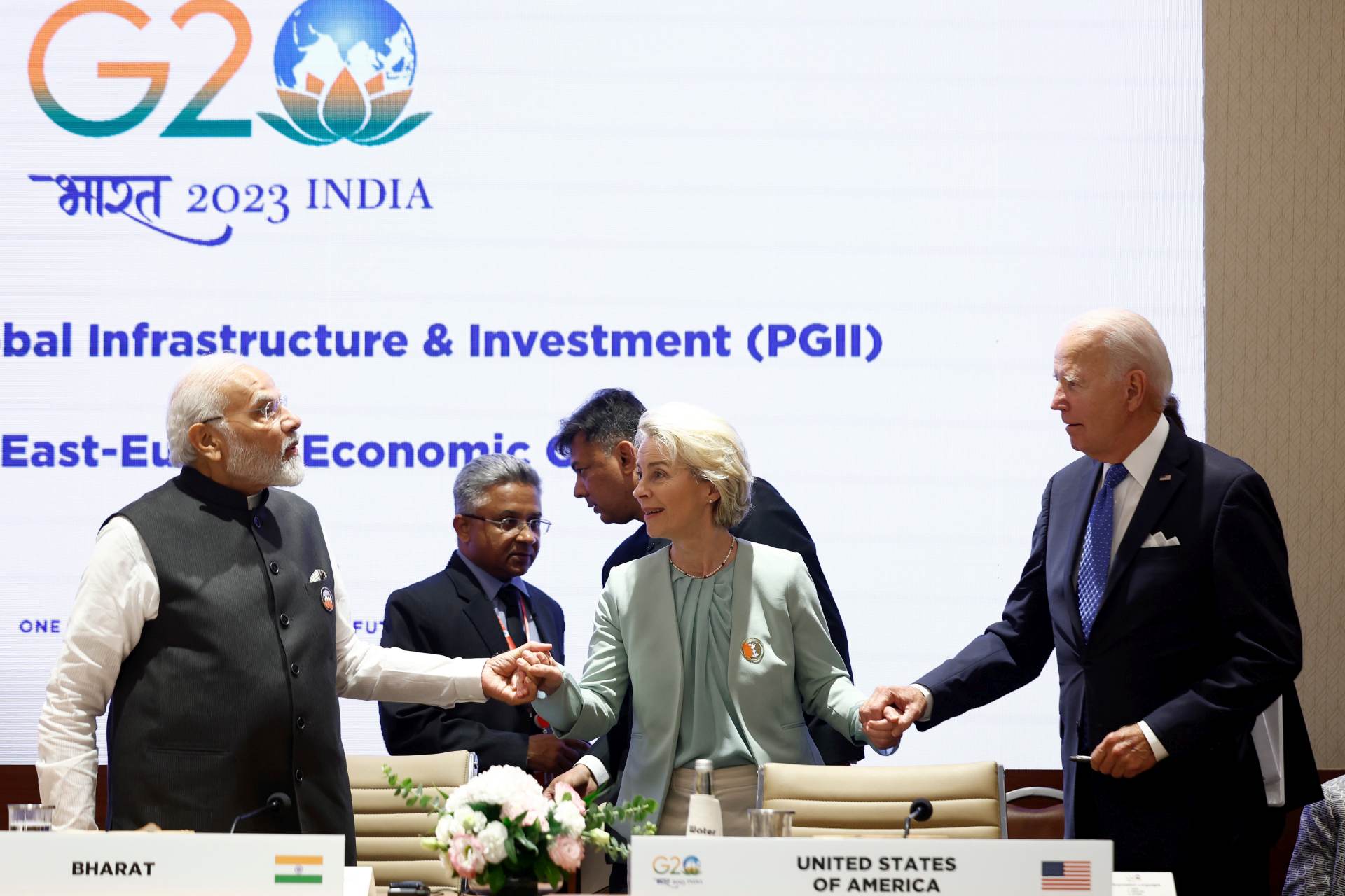  Indie EU Blízký USA doprava diplomacie G20 
