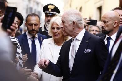 Britský král v Římě mluvil o obraně společných hodnot, část projevu byla italsky