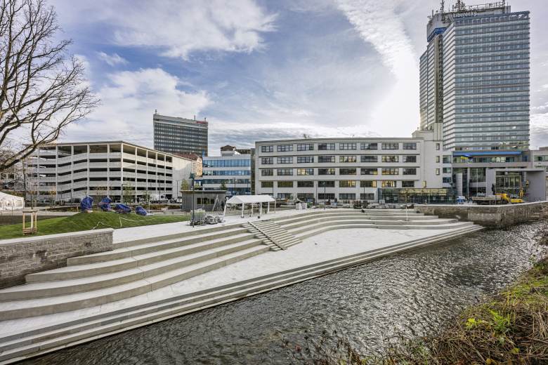 Liberecký kraj otevřel náplavku, po schodišti mohou lidé sejít až k řece