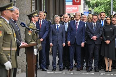 Účastníci pietního aktu uctili památku padlých v Pražském povstání