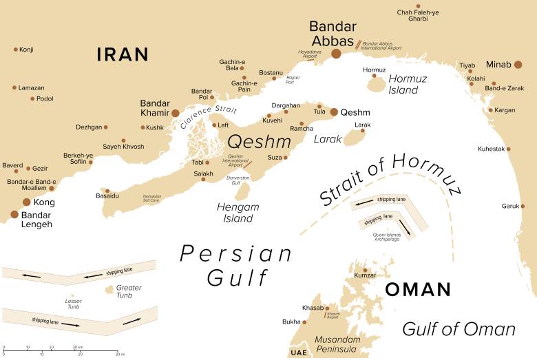 USA hlásí odražené íránské útoky a provedení úderů na íránském ostrově Kešm