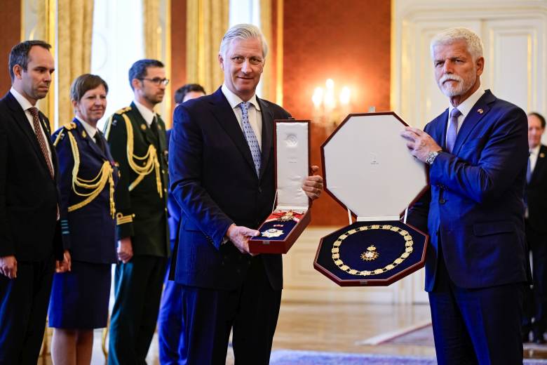 Prezident Pavel předal belgickému králi Philippovi Řád Bílého lva Prezident Pavel předal belgickému králi Philippovi Řád Bílého lva