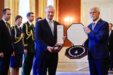 Prezident Pavel předal belgickému králi Philippovi Řád Bílého lva