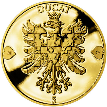 Náhled Reverzní strany - 2018 - Proof - Moravská orlice - 5 dukát Au