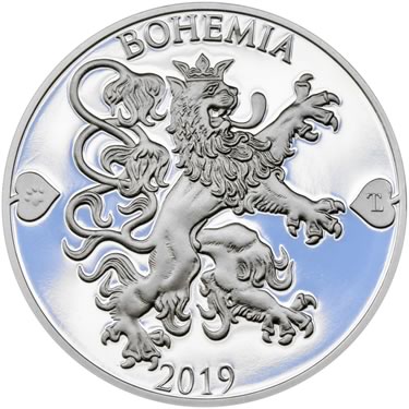 Náhled Reverzní strany - 2019 - Proof - Česká heraldika. Lev. - 5 dukát Ag