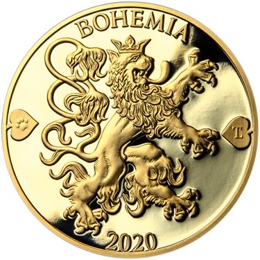 Náhled Reverzní strany - 2020 - Proof - Česká heraldika. Lev. - 2 dukát Au