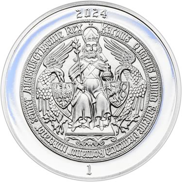 Náhled Reverzní strany - 2024 - Proof - Karel IV - 1 dukát Ag