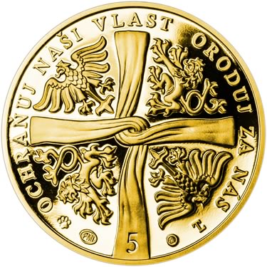 Náhled Reverzní strany - 2024 - Proof - Sv. Ludmila - 5 dukát Au