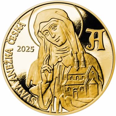 Náhled Averzní strany - 2025 - Proof - Svatoanežské dukáty - 5 dukát Au