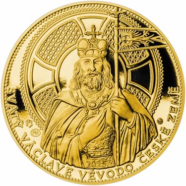 Náhled Averzní strany - 2025 - Proof - Svatováclavské dukáty - 5 dukát Au