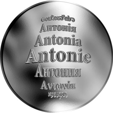Náhled Averzní strany - Česká jména - Antonie - velká stříbrná medaile 1 Oz