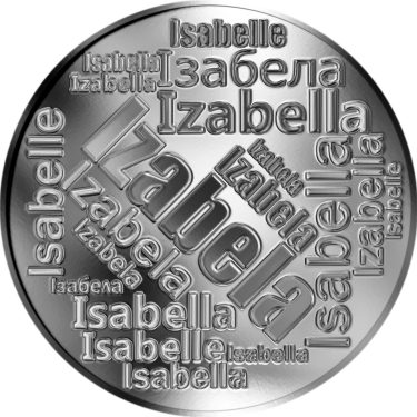 Náhled Averzní strany - Česká jména - Izabela - velká stříbrná medaile 1 Oz