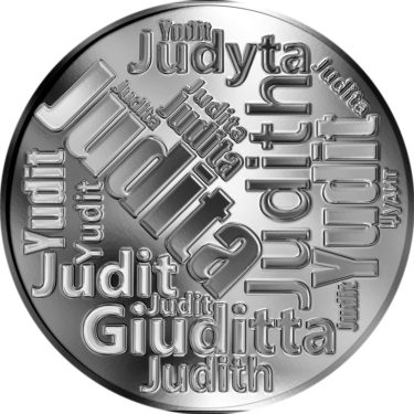 Náhled Averzní strany - Česká jména - Judita - velká stříbrná medaile 1 Oz