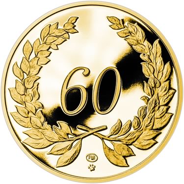 Náhled Averzní strany - Zlatý dukát k životnímu výročí 60 let Proof